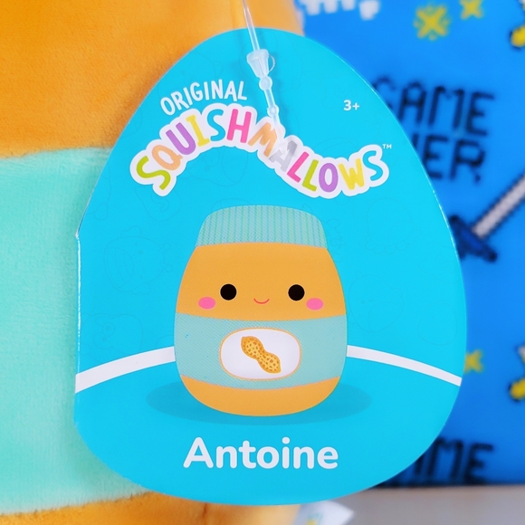 Squishmallow Antoine the Peanut Butter 7" UltraSoft Stuffed Food Squad Toy Plush - Picture 5 of 6